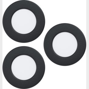 Eglo - Fueva 5 - Indbygningsspots Til Loft - Sort - 3 Stk.