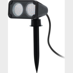 Eglo - Nema 1 - Udendrs Spotlys Med Spyd - Sort