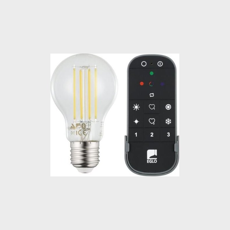 Eglo - E27 P�re Med Fjernbetjening - Led - A60 - Hvid - Zigbee Bt