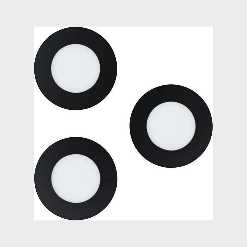 Eglo - 3x Fueva-z Indbygningsspot - Sort 8,5 Tw Zigbee Bt