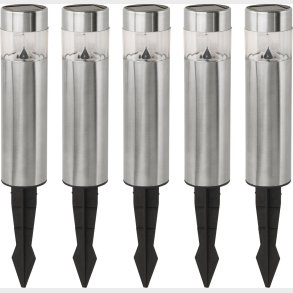 Eglo - 5l H200 Rs - Solcelle Bedlampe Med Spyd - Rustfrit Stl