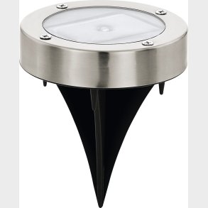 Eglo - Solcelle Stibelysning 200 Rs - Rustfrit Stl, Sort - 2 Cm Height, 8.5 Cm Diameter