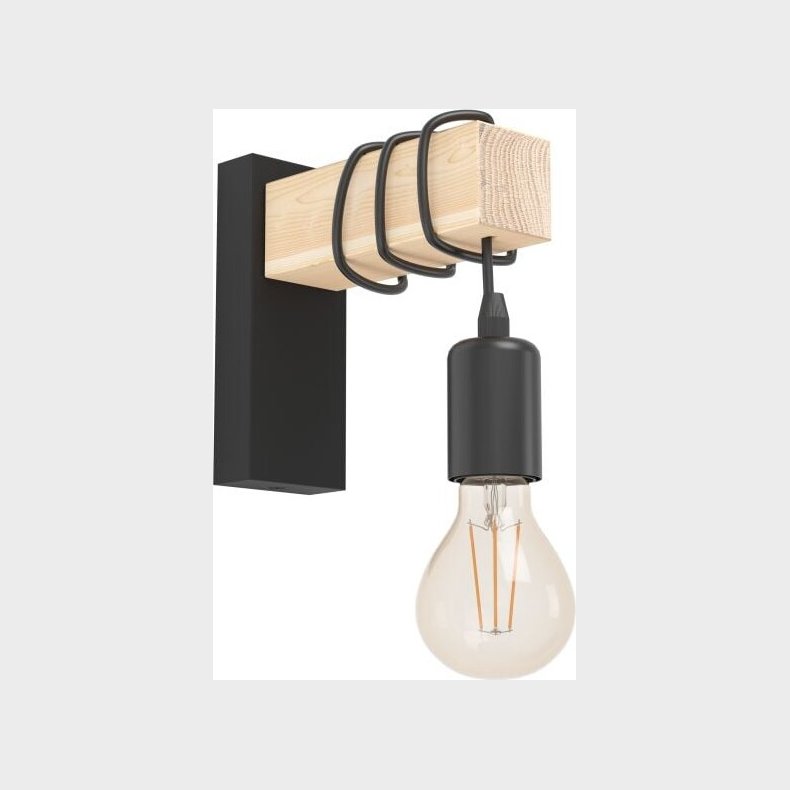 Eglo - Townshend - V�glampe Med E27 Fatning - Sort