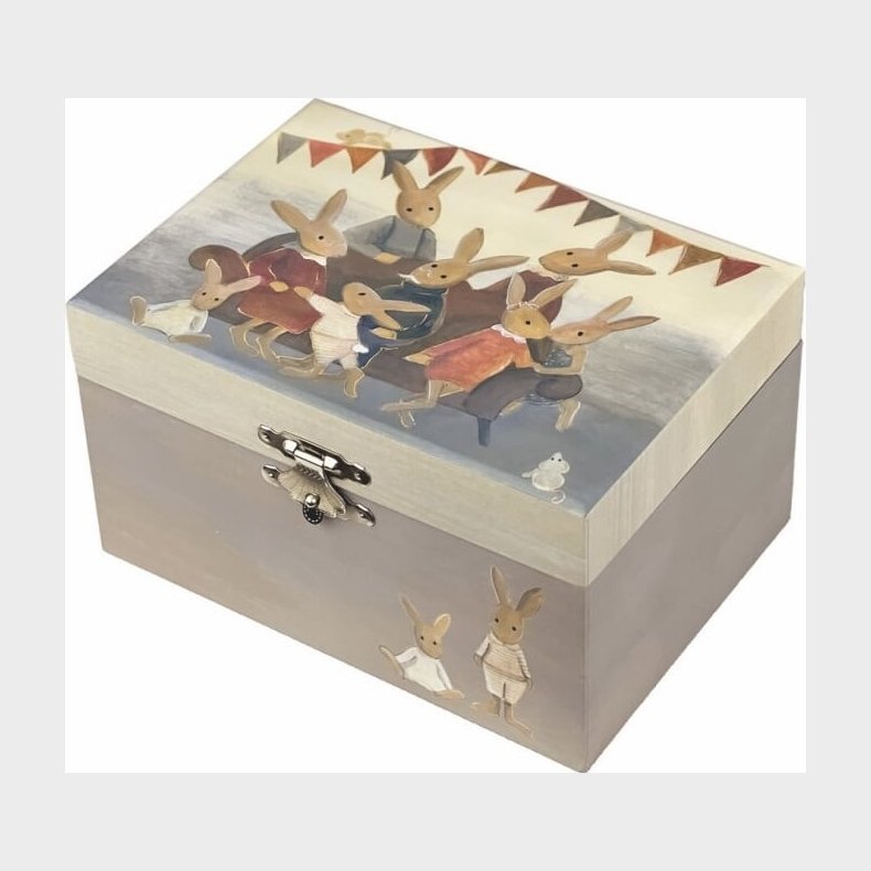 Egmont Toys - Smykkeskrin Med Musik Til Brn - Kaninfamilie