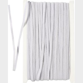 Elastikbnd - B 6 Mm - Hvid - 50 M