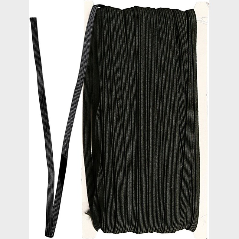 Elastikbnd - B 6 Mm - Sort - 50 M