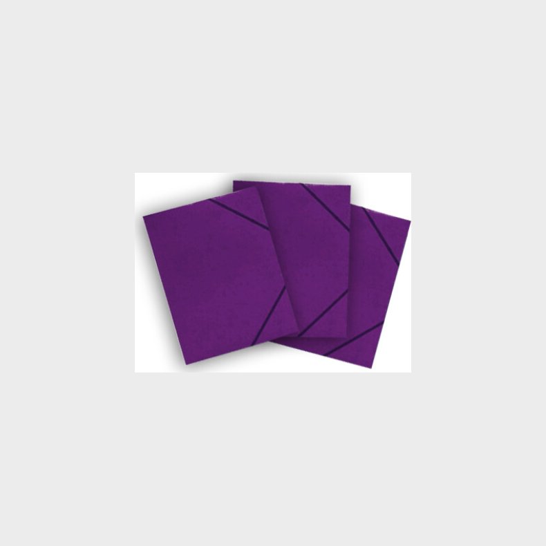 Elastikmappe Karton C4 3 Kl - Lilla - Bright Office