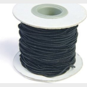 Elastiksnor - Tykkelse 1,2 Mm - 25 M - Sort