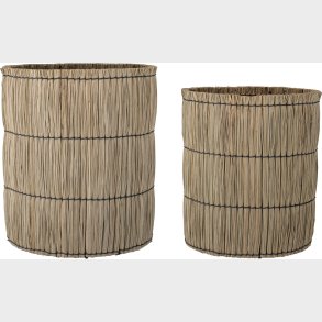 Bloomingville - Elit Kurv I Flet - Natur - Mendong Grass - 2 Stk