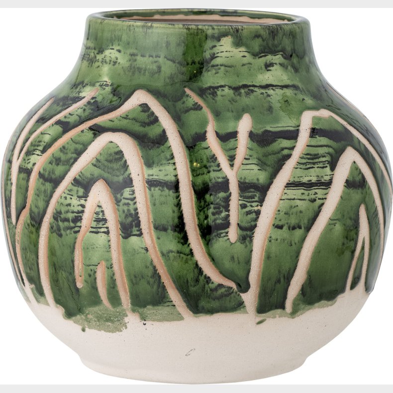 Creative Collection - Eliya Vase - Grn - Stentj - H 21 Cm