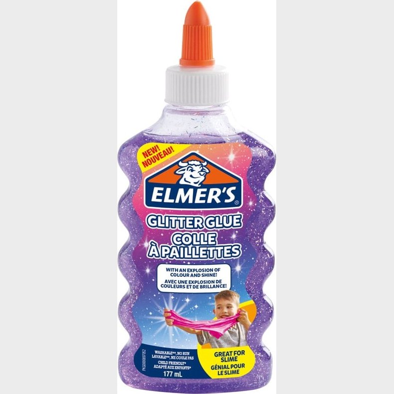 Elmer's - Flydende Glitterlim - Lilla - 177 Ml