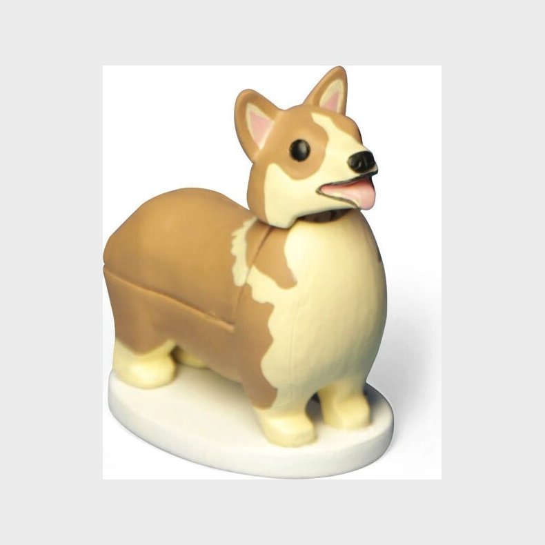 Corgi Hund Solcelle Figur - Kikkerland - 7 Cm