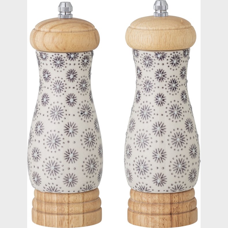 Bloomingville - Elsa Salt Og Peber Kv�rn - Gr� - Stent�j