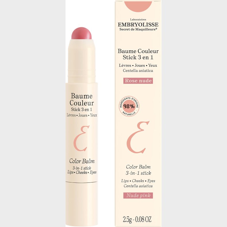 Embryolisse - Color Lbepomade 3-i-1 Stick Nude Pink 2,5g