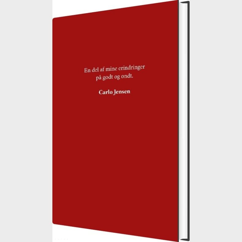 En Del Af Mine Erindringer P� Godt Og Ondt - Carlo Jensen - Bog