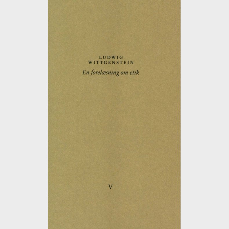 En Forel�sning Om Etik - Ludwig Wittgenstein - Bog