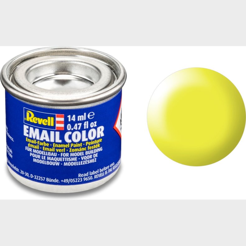 Emalje Maling Til Hobby - Revell - Luminous Yellow Silk 14 Ml