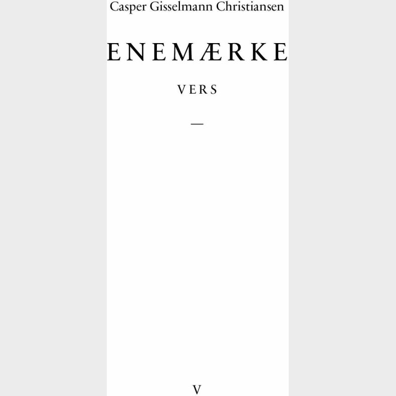 Enem�rke - Casper Gisselmann Christiansen - Bog