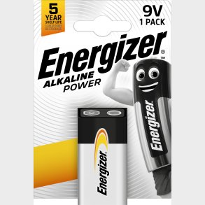 Energizer - Batteri 9v/6lr61  Alkaline Power 1-pak