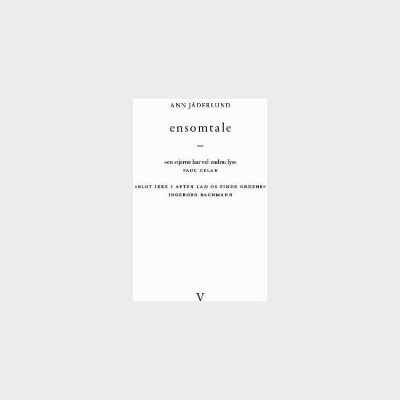 Ensomtale - Ann J�derlund - Bog