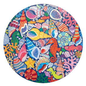 eeBoo | Puslespil m. 500 brk. - Seahorses, Shells & Coral