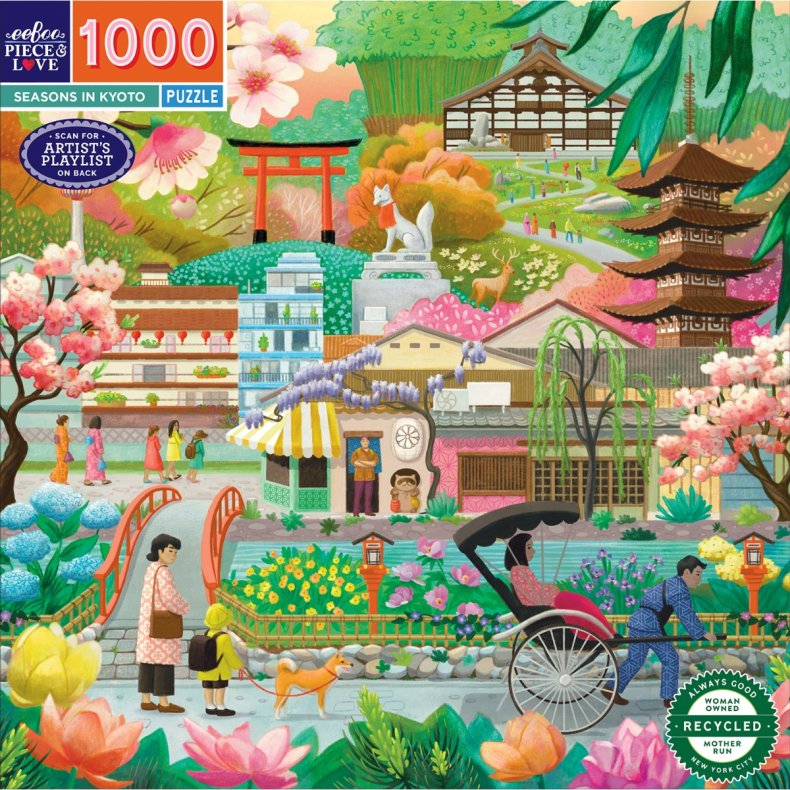 eeBoo | Puslespil med 1.000 brikker - Seasons in Kyoto