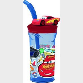 Cars - Drikkedunk Med Suger�r - Lynet Mcqueen Tumbler - 360 Ml