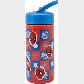 Spiderman - Drikkedunk Med Sugerr - Rd Bl - 410 Ml