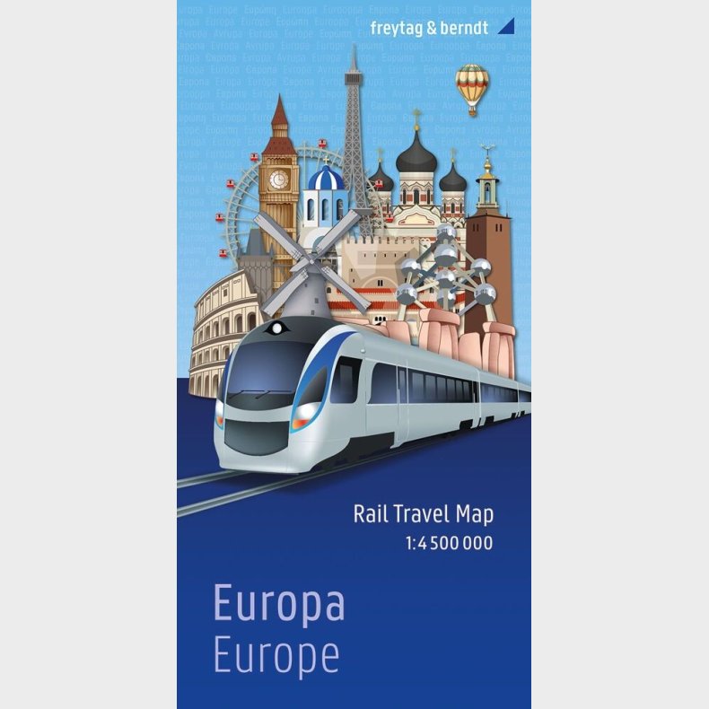Europa: Rail Travel Map - English book