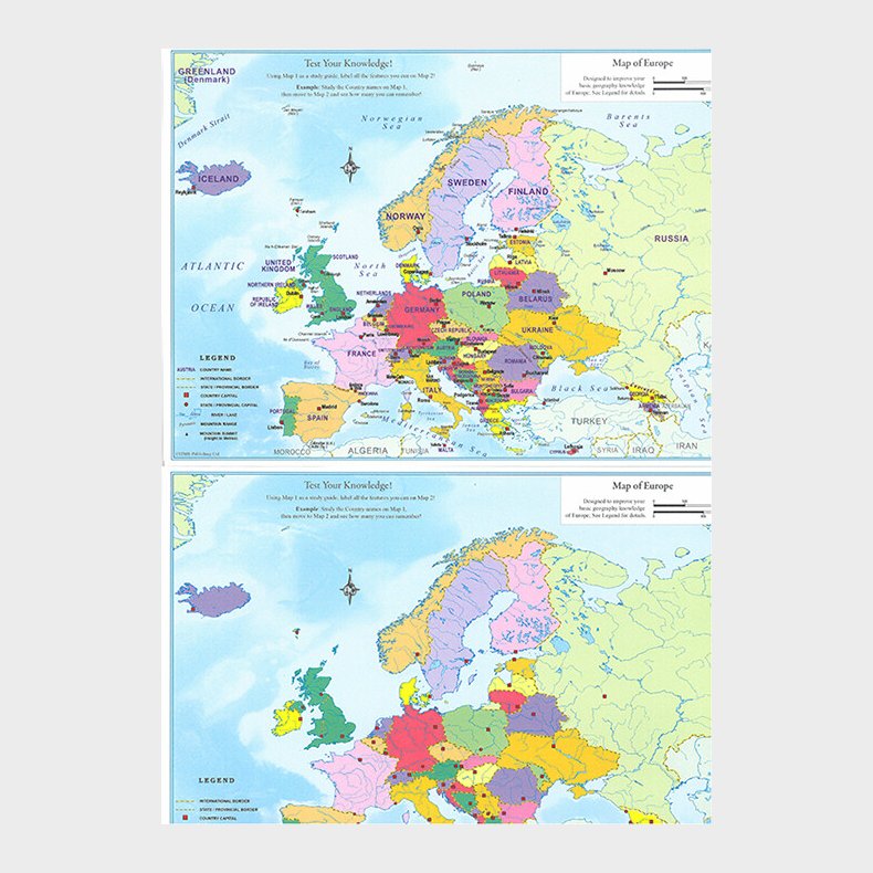Europe Educational Map Set - English book