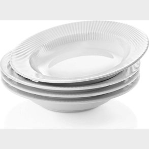 Eva Trio - Legio Nova Dyb Tallerken - � 22 Cm - Hvid - 4 Stk