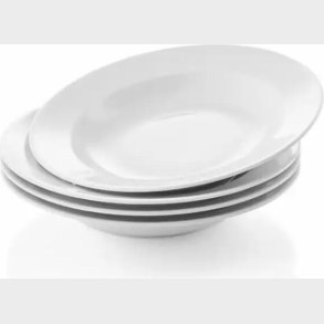 Eva Trio - Legio Nova Dyb Tallerken - � 25 Cm - Hvid - 4 Stk