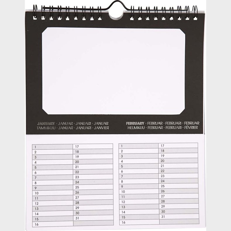 Evighedskalender - Str. 19x23 Cm - 180 G - 5 Stk.