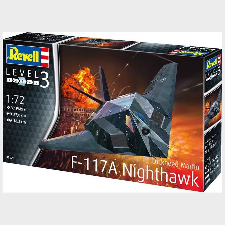 Revell - F-117a Nighthawk Stealth Fighter - 1:72 - Level 3 - 03899