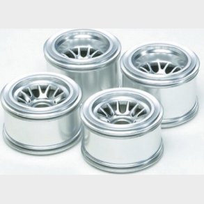 F104 Plated Mesh Wheel Rubbert - 54201 - Tamiya