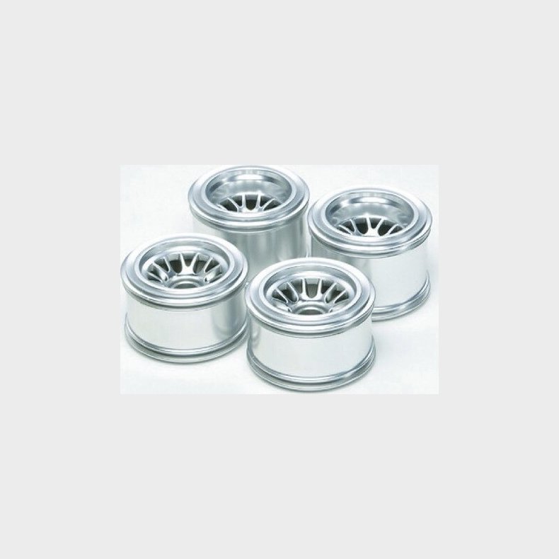 F104 Plated Mesh Wheel Rubbert - 54201 - Tamiya