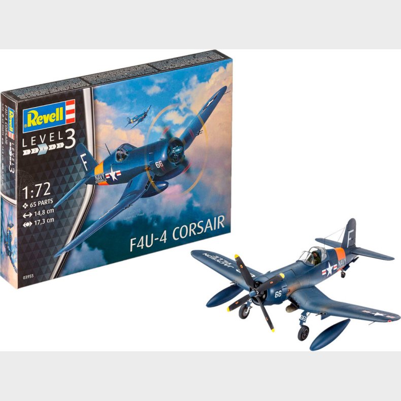 Revell - F4u-4 Corsair Modelfly - 1:72 - Level 3 - 03955