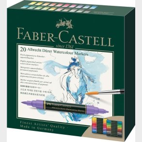 Faber-castell - Albrecht Drer Watercolour Marker Akvareltusser - 20 Stk