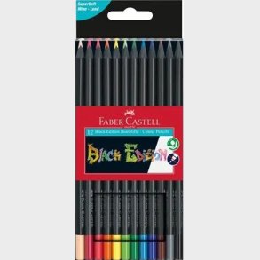 Faber-castell - Black Edition - Farveblyanter - 12 Stk.
