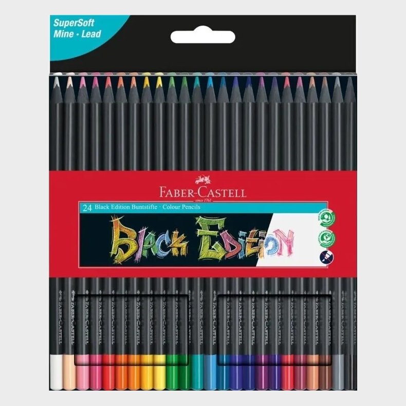 Faber-castell - Black Edition Farveblyanter - 24 Stk.
