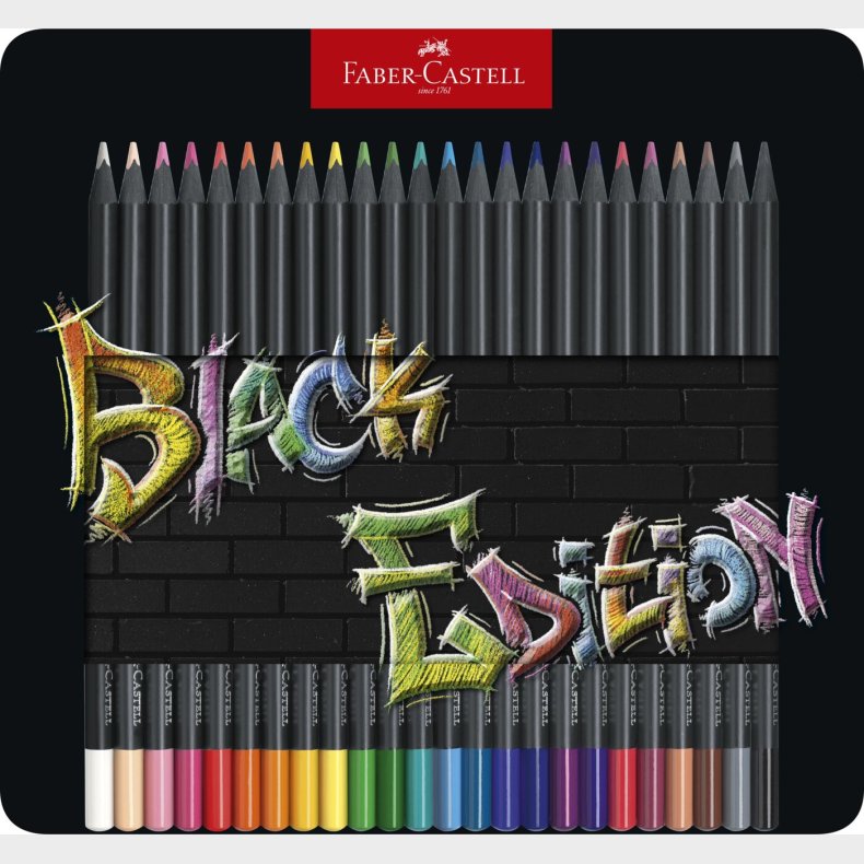 Faber-castell - Colour Pencils Black Edition Tin (24 Pcs) (116425)