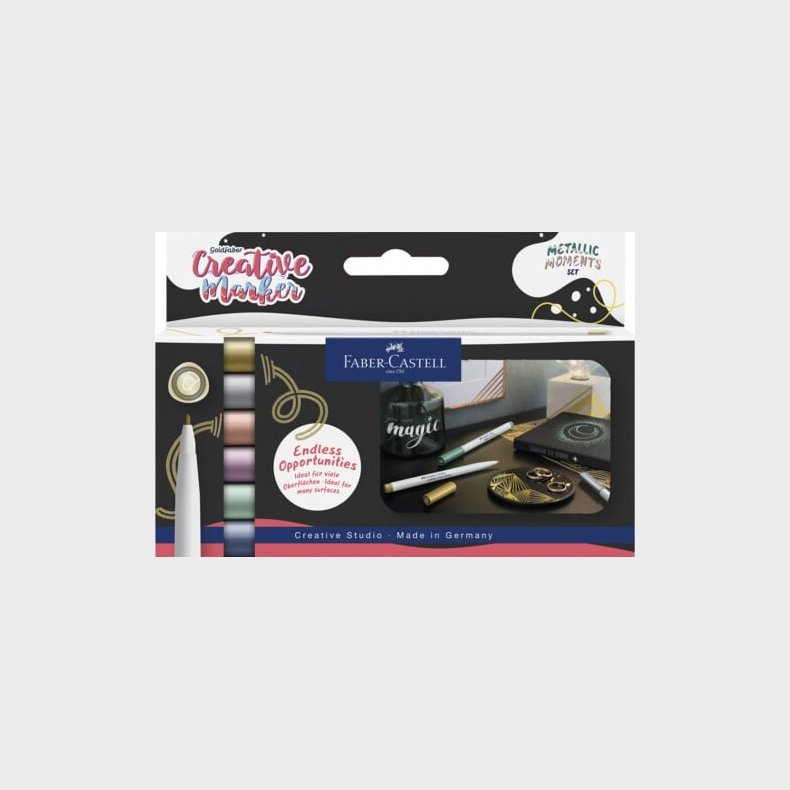 Faber-castell - Creative Marker Gofa 1.5 - Metallic Moments - 6 Stk.