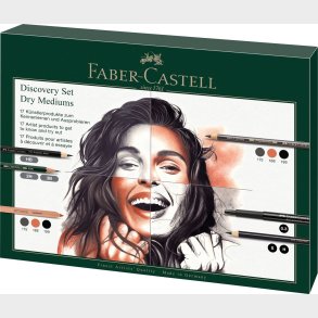 Faber-castell - Blyanter - Discovery Set Dry Mediums - 17 Dele