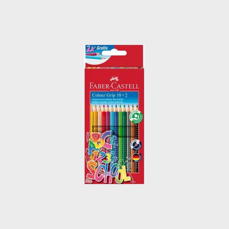 Faber-castell - Farveblyanter - Colour Grip - 12 Stk