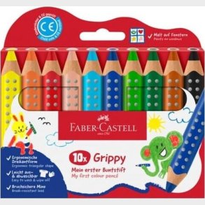 Faber-castell - Farveblyanter Grippy St Med 10 Stk