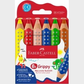 Faber-castell - Farveblyanter Grippy St Med 6 Stk