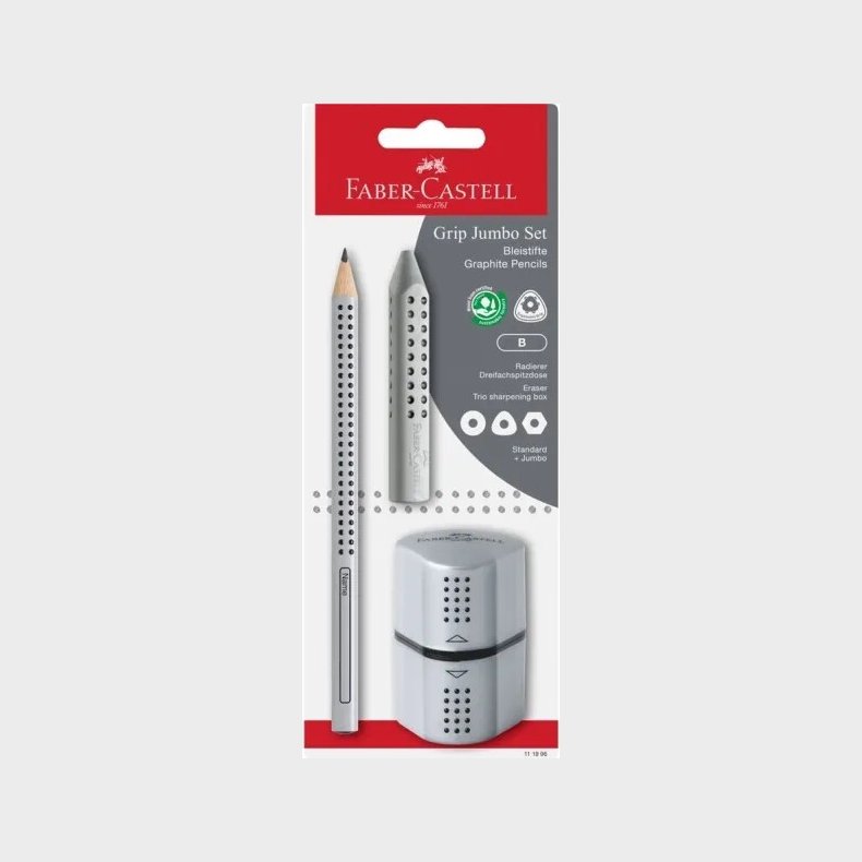 Faber-castell - Jumbo Blyantst - Grip, Slv