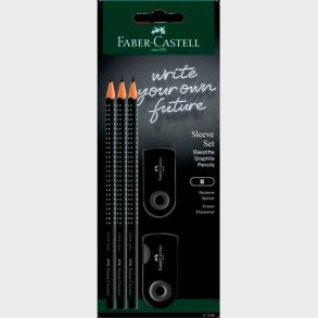 Faber-castell - Farveblyant S�t Med Tilbeh�r - Grip 2001 - Black B