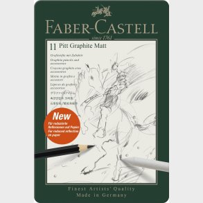 Faber-castell - Pitt Graphite Matt - Kulblyanter S�t - 11 Dele