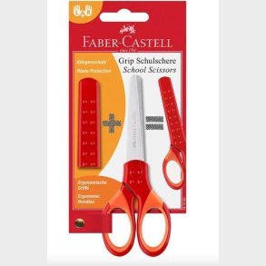 Faber-castell - Grip Brnesaks Med Beskyttelse - Rd